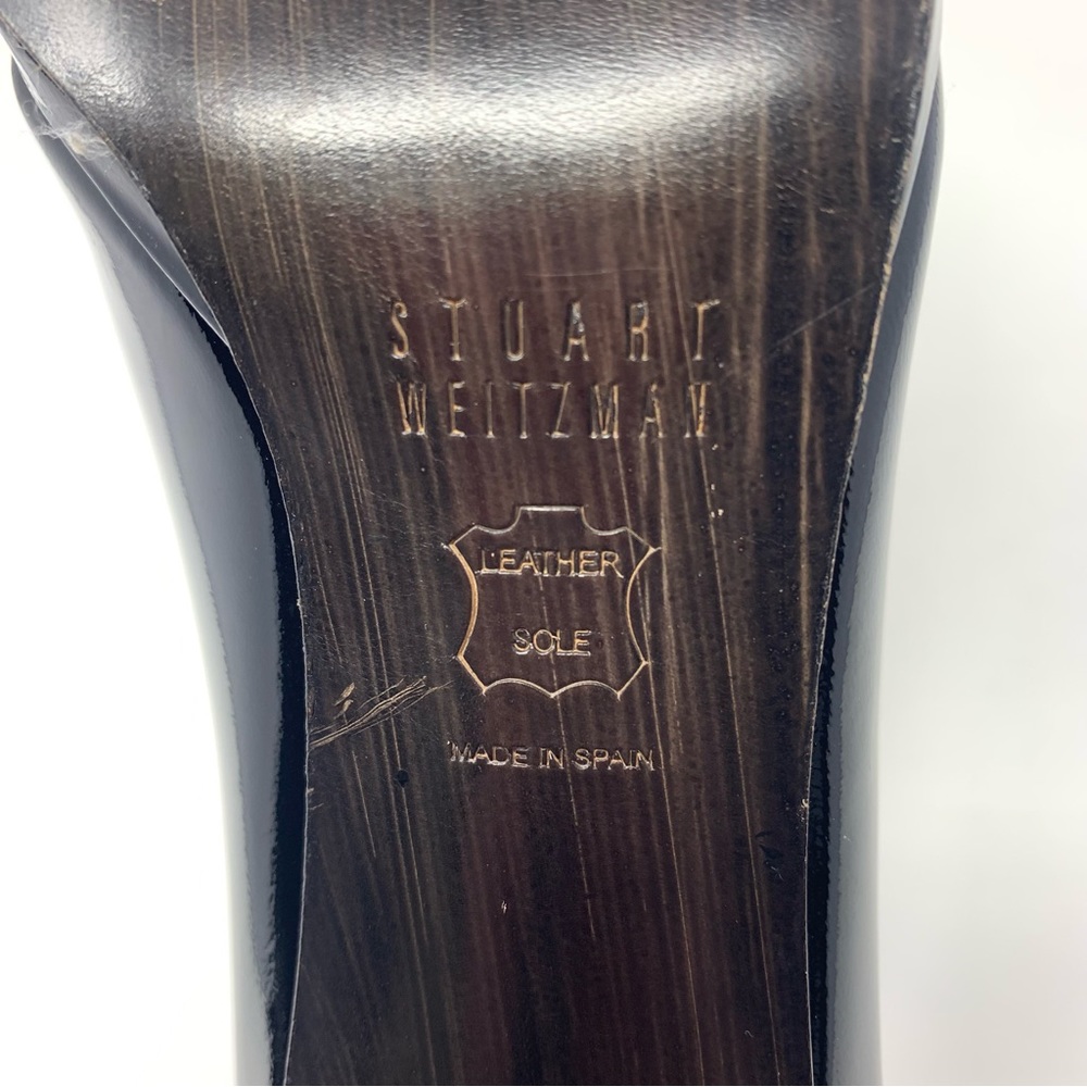 Stuart Weitzman Black Patent Leather Platform Pumps size 5 - Picture 13 of 14